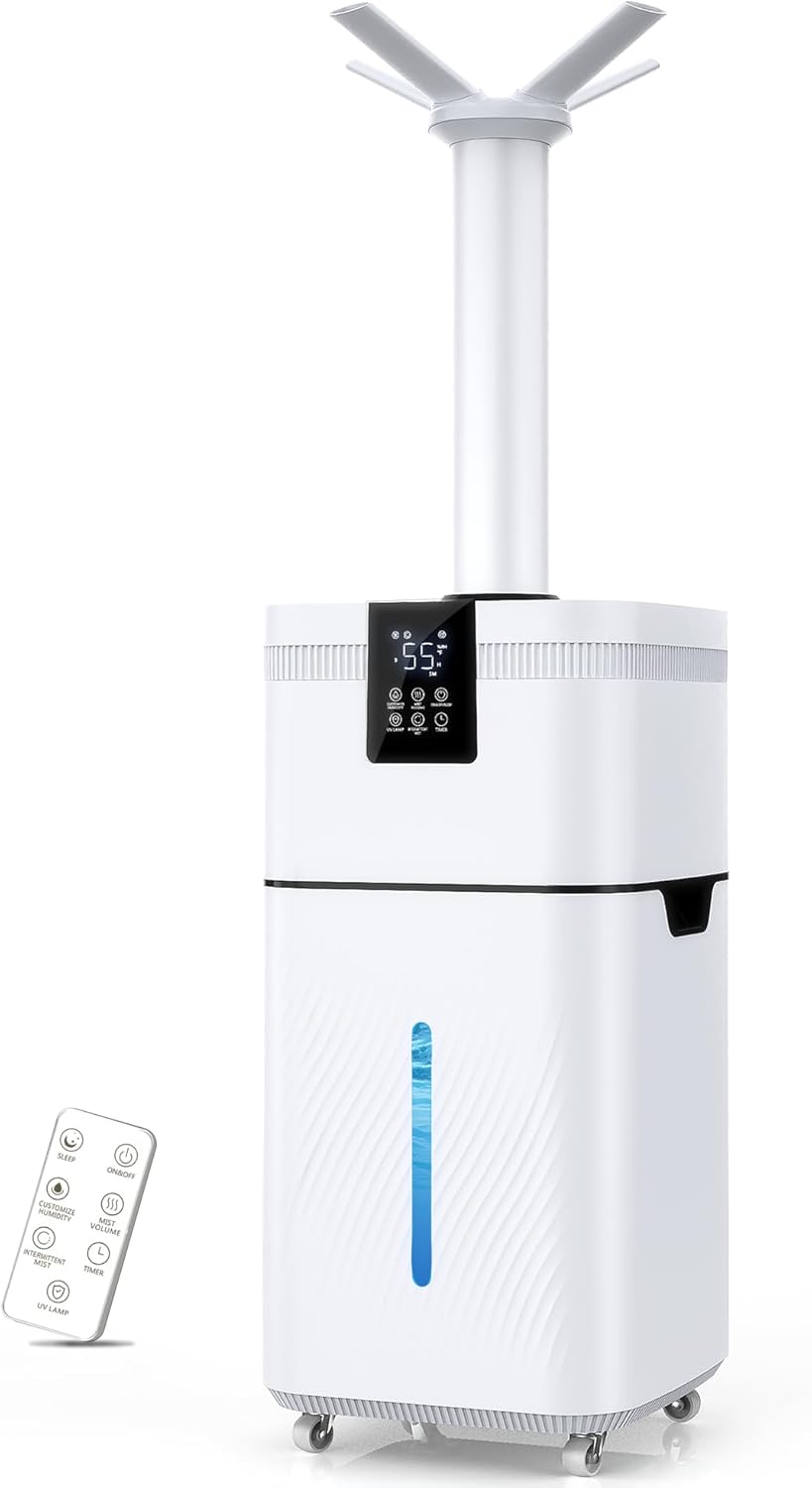 30L/7.93Gal Commercial humidifier Large Room 4200 sq.ft, Whole House Humidifiers 3000ml/H Mist Output, Cool Mist Industrial Humidifiers for Home, Plants, Office, Warehouse, Greenhouse