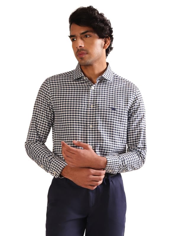 Image of Andamen Men Dobby Full Sleeve Cutaway Shirt