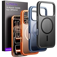 LISEN 3 in 1 Shockproof for iPhone 17 Pro Case [2025 Upgrade] (Compatible with Magsafe & Shockproof Military-Grade Protection) Magnetic i Phone Cover for 17pro, 3-Color Set Multicolor