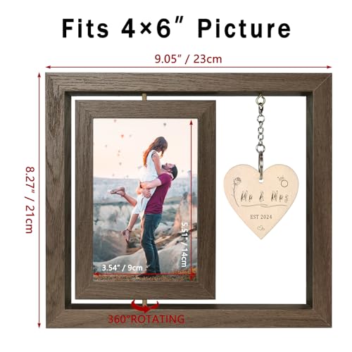 Rotating-Floating-Mr-and-Mrs-EST-2024-Picture-Frame-Wedding-Gifts-for-Couples-2024-Engagement-Gifts-Bridal-Shower-Gifts-for-Bride-to-Be-Display-Two-4×6 Rotating Floating Mr and Mrs EST 2024 Picture Frame Wedding Gifts for Couples 2024 Engagement Gifts Bridal Shower Gifts for Bride to Be Display Two 4×6