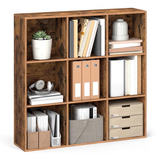 VASAGLE Custos Collection - Bookshelf, Bookcase, Cube Shelf with 9