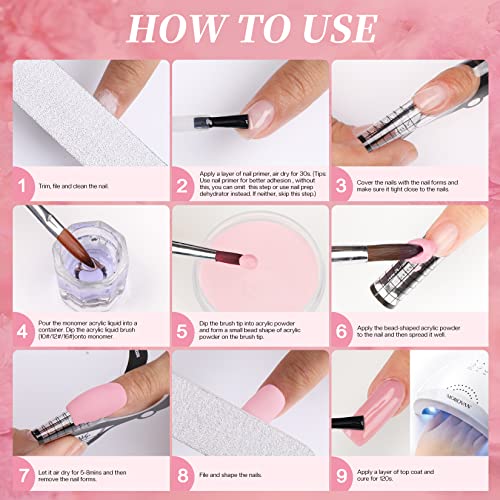 Morovan Acrylic Nail Kit With Drill - 12 Colors Acrylic Nail Powder Nail Kit Acrylic Set With Uv Light Professional Acrylic Nail Set With Everything Nail Extension Kit Acrylic Nail Starter Kit At Home Nail Art Kit #TOP6