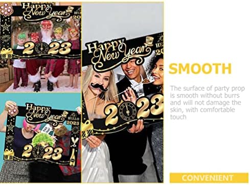 SOIMISS 2023 New Year Photo Booth Frame - Selfie Photo Booth Props Happy New Year Eva Photo Accessories Christmas Holiday Party Favor Decor Supplies