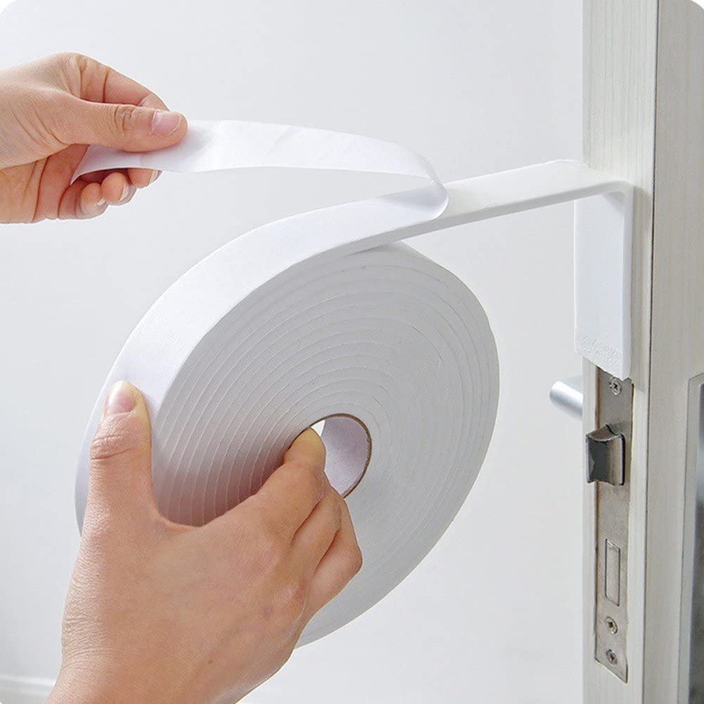 Bande Adhésive en Mousse Éponge PU 2m Anti-Collision Insonorisée Coupe-Froid Portes Fenêtres
