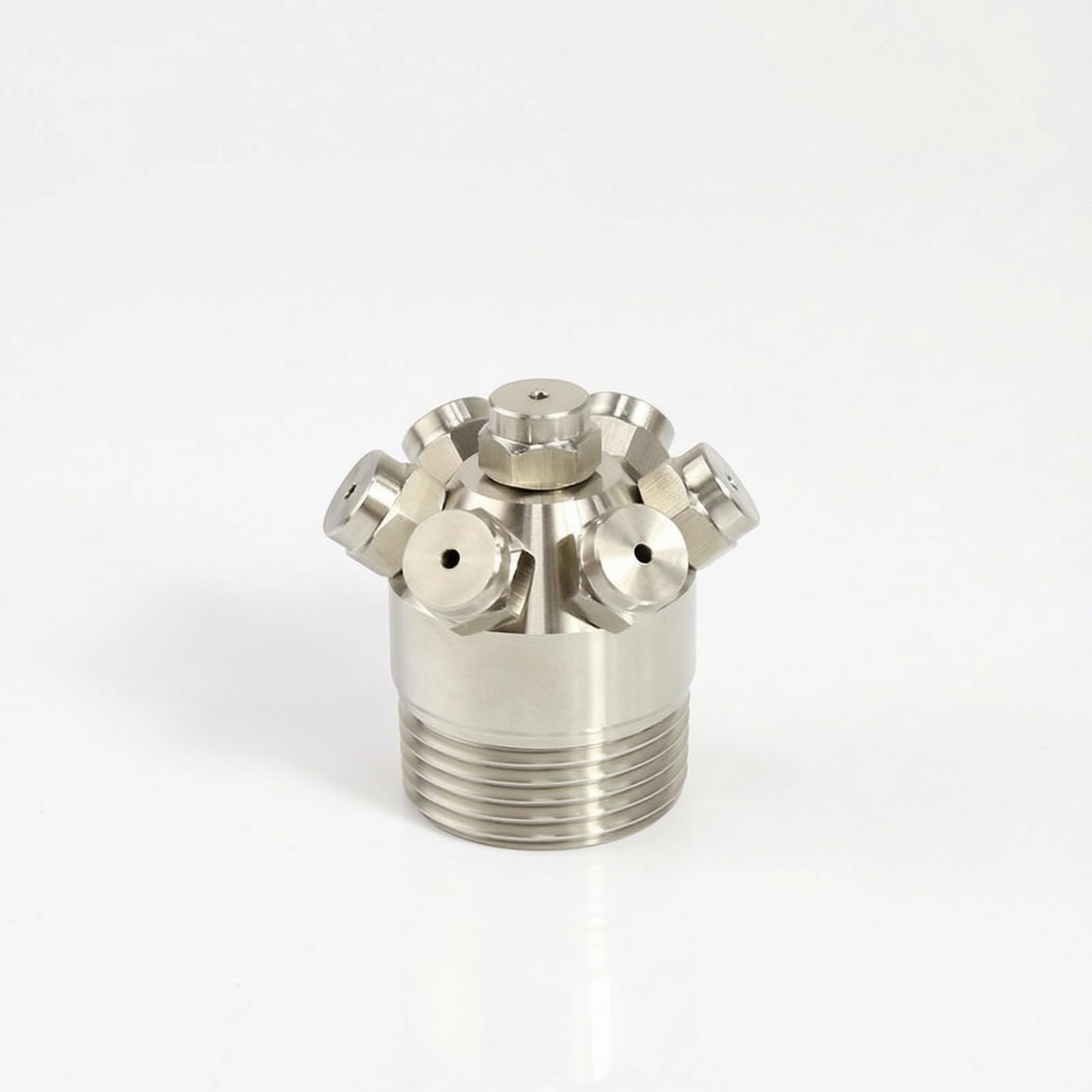 Multi Düse Sprühkopf Edelstahl Zerstäuber Mehrloch Sprinkler Aufsatz Sprühdüse mit 7 Öffnungen aus 304 Edelstahl Feiner Nebel für Kühlung, size to 8