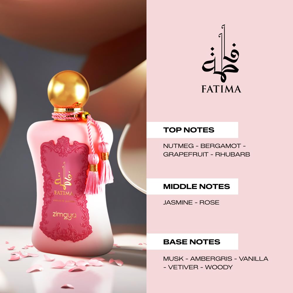 Amazon.com : Zimaya Fatima Pink Pour Femme Eau De Parfum, 3.4 Fl