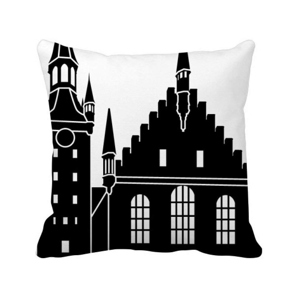 Coussin Cathédrale de Cologne 40x40 cm multicolore pour décoration de canapé