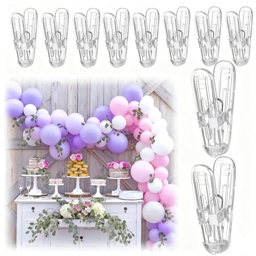 10 Pack Balloon Arch Clips Plastic Spring Clamp-2.4 Heavy Duty Clip to Easily Create Balloon Garland, Balloon Arch Kit, Balloon Clips for Weddings, Birthdays, Baby Showers Photography Studios