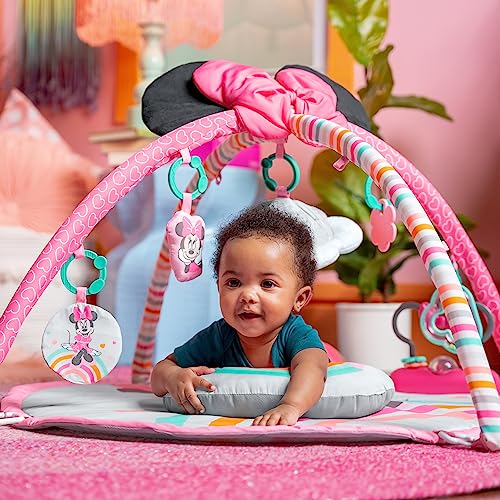 Image of Bright Starts Disney Baby Minnie Mouse Forever Besties Activity Gym with Music and Lights, Pink, Newborn+
