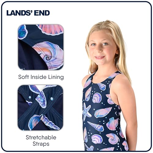 Lands' End Girls' Swimwear UPF 50 One Piece Swim Suit (XS-XL)3