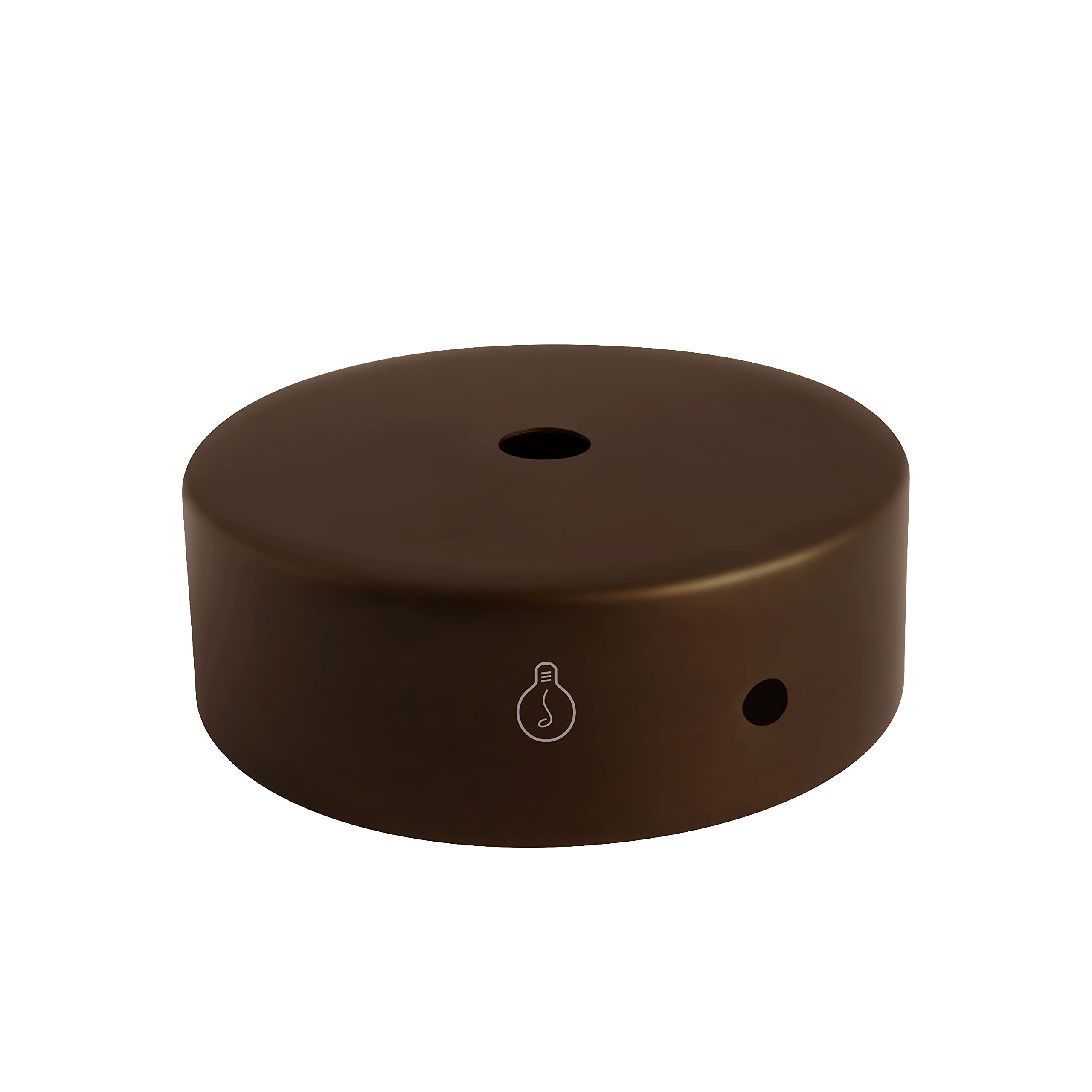 AMARCORDS, Ceiling Light Canopy Metal Colour CORTEN, lamp Canopy Complete with Cable Clips - Image 2