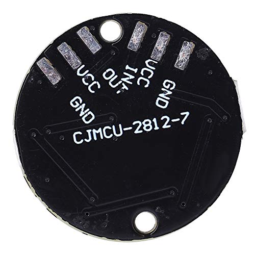 ViaGasaFamido 10Pcs Panel de lámpara LED Práctico Anillo Redondo LED Placa de Desarrollo del Controlador Circuito de Control Color Luz Cjmcu 7 bits WS2812 5050 RGB