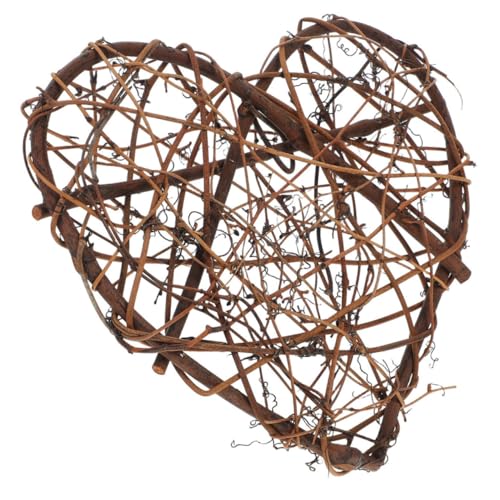 BATHVEVE Herzförmige Rattan-hängedekoration für DIY-projekte...