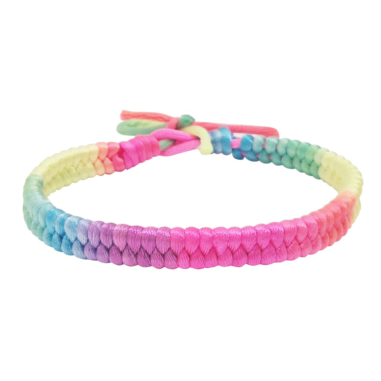 10 x LGBT Gay Pride Rainbow Wristband Friendship Neon Bracelet Charm Band