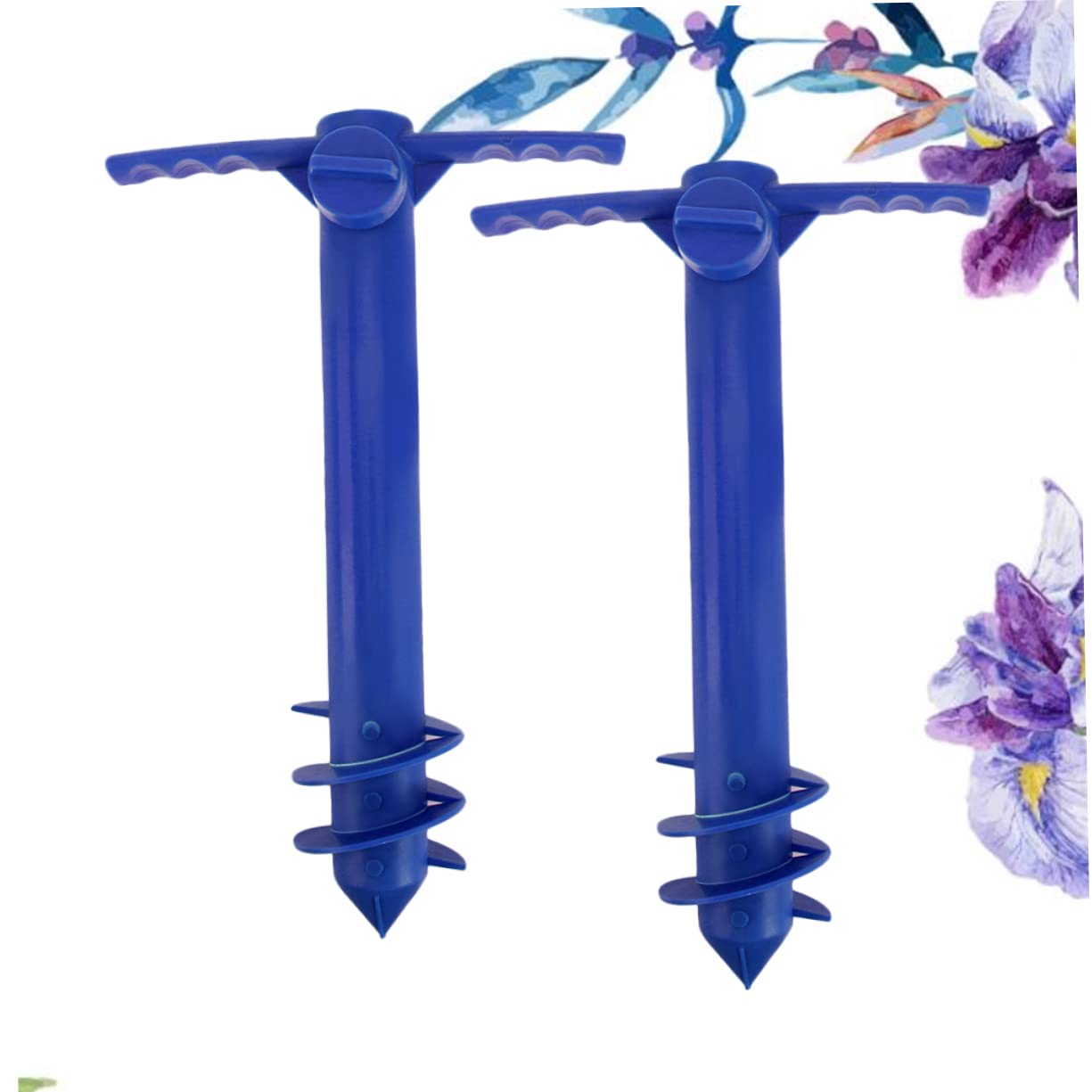 UKCOCO 2pcs Ancre de Sable pour Parasol de Plage Bleu Fixation Stabile pour Sable Évite Le Renversement Déplacement Facile à Transporter