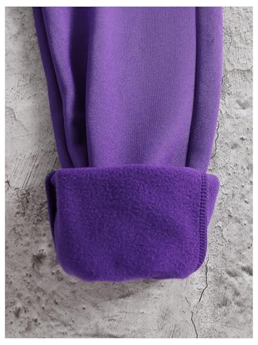 Image of Milumia Cute Clothes for Girls 2 Piece Sweatsuit Outfits Sweatshirt and Sweatpants Sweat Set Tracksuit Purple 9 Years