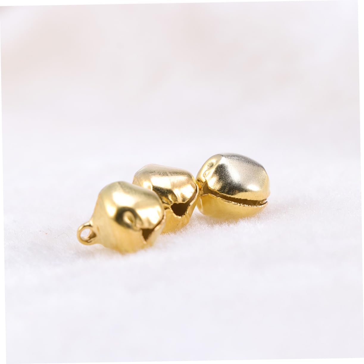 Small Christmas Bells,Christmas Hanging Bells, Bell Accessories 100pcs Bell Gold Trim Bell