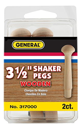 General Tools 317000 3-1/2-Inch Wooden Shaker Pegs, 2-Pack