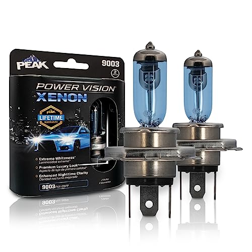 PEAK 9003 Power Vision XENON Bright White 60/55-Watt Headlights, Pack of 2