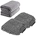 Price comparison product image TAGVO Large Size Microfiber Car Wash Mitt - Premium Chenille Wash Gove and Microfiber Towel - Lint Free - Scratch Free (2x cloth + 2x mitt)