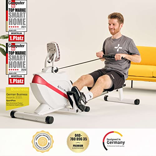 SportPlus| Rudergerät für zuhause| Designed in Germany, klappbar, leises Magnetbremssystem, 8 Widerstandsstufen… – Bild 3