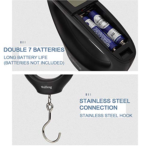 Anself WH-A24 Mini Balança Eletrônica Portátil de Alta Precisão LCD Digital Balança de Bagagem com L
