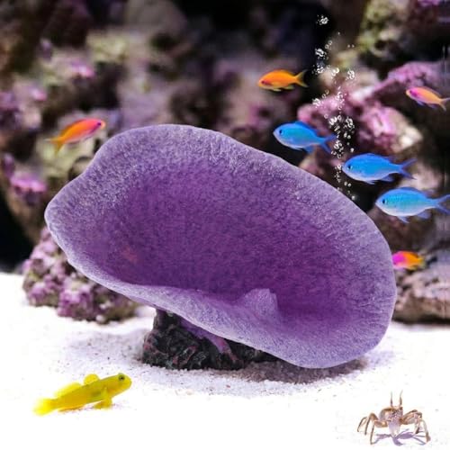 Image of POPETPOP Artificial Coral Aquarium Decor 5.90X4.52X3.34In Resin Coral Ornament Fish Tank Decoration for Betta Fish Small Tanks Realistic Simulation Accessory