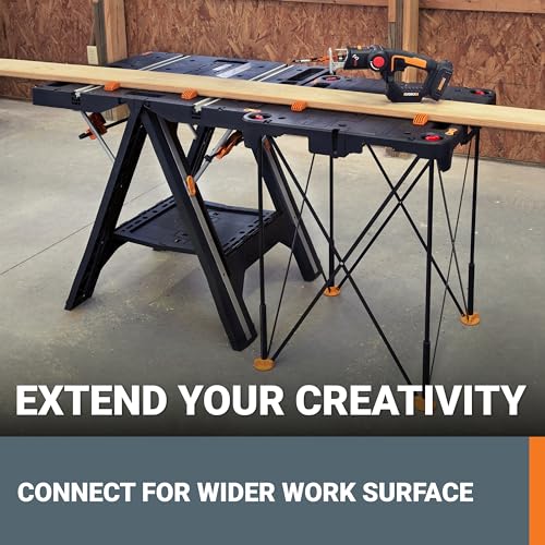 Worx WX066 Sidekick Folding Work Table, Portable All-in-one Work Bench - Image 7