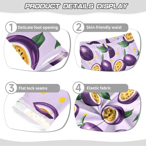 ALAZA Girls' Leggings Children's Yoga Pants Skinny Printed Dance Passion Fruit Comfortable 4T2