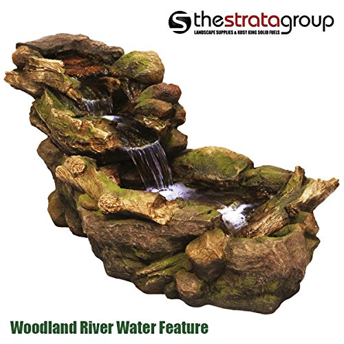 Woodland River Water Feature with LED lights