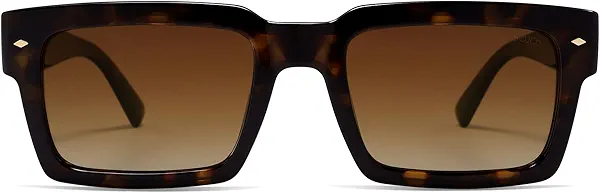 SOJOS Classic Retro Square Polarized Sunglasses Womens Mens, 80s 90s Trendy Rectangle Shades SJ2393