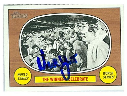 Autograph Warehouse 247297 Ned Yost Autographed Baseball Card - Kansas City Royals 2016 Topps Heritage - No. 155 World Series Celebration
