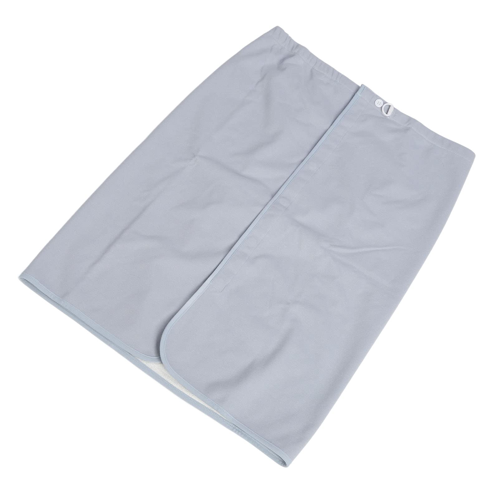 Matelas D'incontinence Portable, Jupe de Couche Imperméable et Anti-fuite pour Adultes Absorbant L'eau Réutilisable Lavable Gris Bleu (XL)