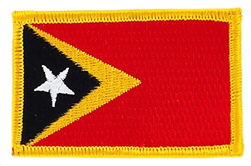 Patch écusson brodé drapeau timor oriental thermocollant insigne blason