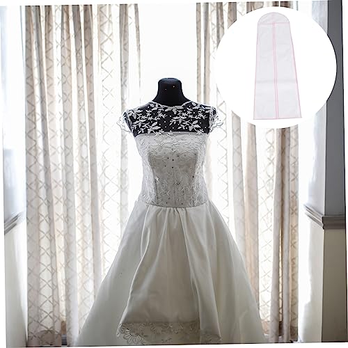 1Pc Nonwoven Wedding Dress Protective Garment Storage Bag Long Edge for Bridal Gowns Dresses Clothes for Home Travel Dress Protection4