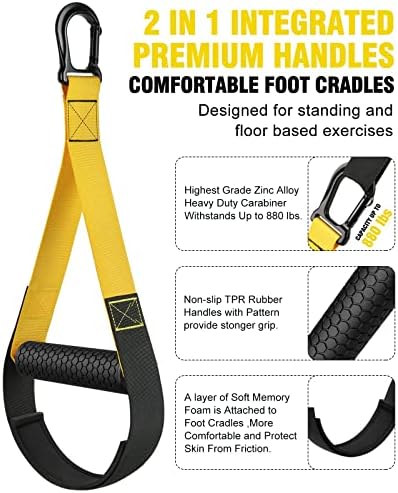 Home Resistance Training Kit, Resistance Trainer Fitness Straps for Full-Body Workout, Bodyweight Resistance Bands with Handles, Door Anchor, Workout Guide for Home Gym (Resistance) (Black, Yellow) 2 Home Resistance Training Kit, Resistance Trainer Fitness Straps for Full-Body Workout, Bodyweight Resistance Bands with Handles, Door Anchor, Workout Guide for Home Gym (Resistance) (Black, Yellow)