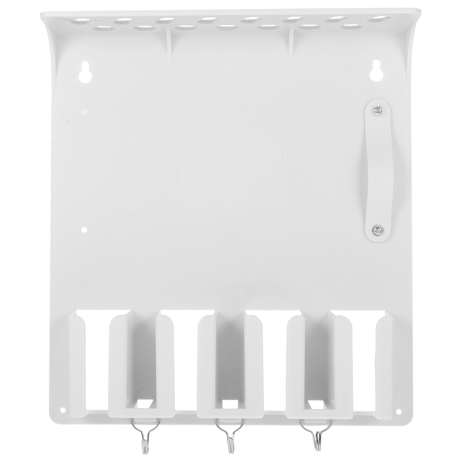 USHOBE Organizador de Herramientas de Peluquería Diseño Estilizado Soporte de Pared para Cepillos de Plástico Blanco Cortapelos para Salón y Espacio de Trabajo