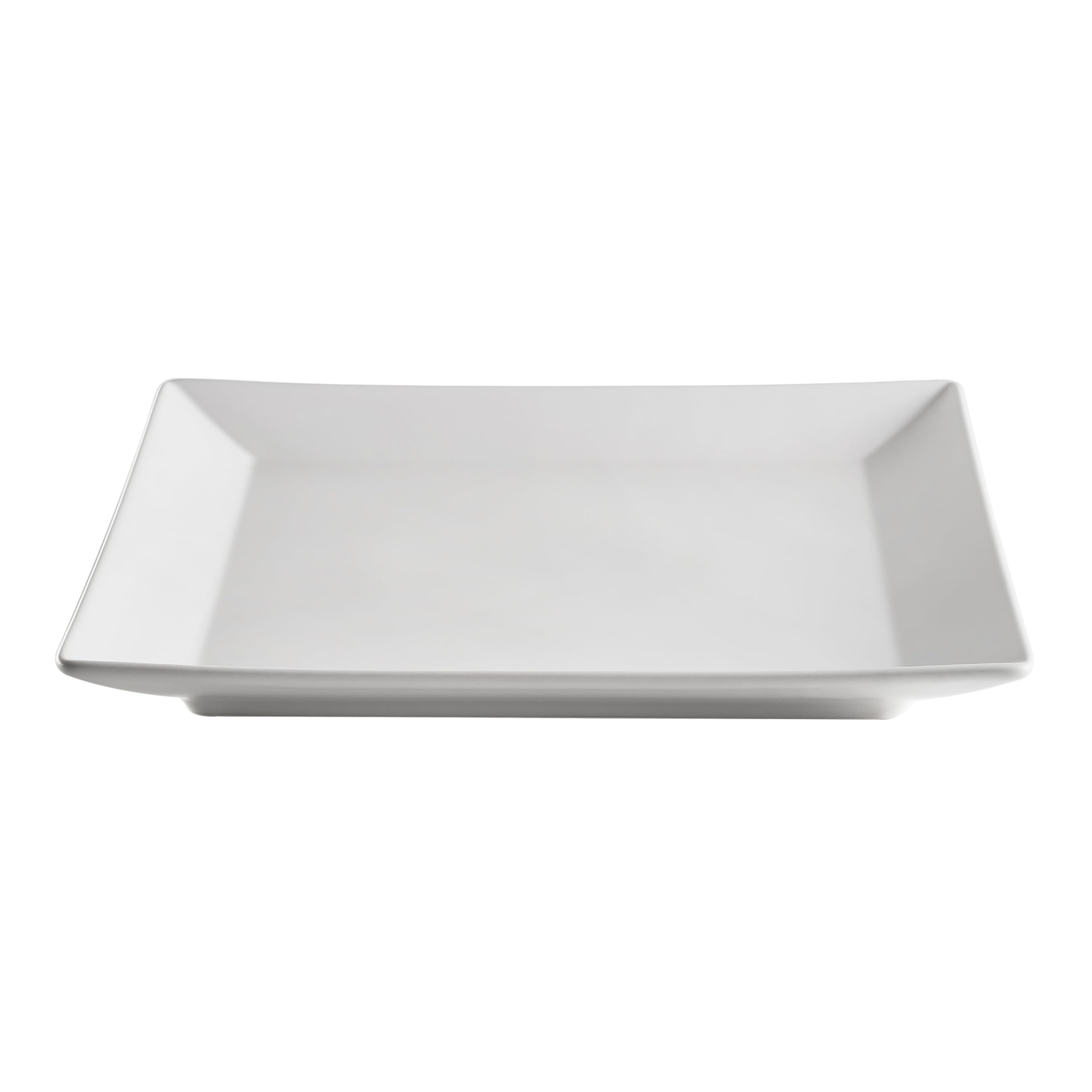 METRO Professional Assiette Plate Macario, Grès, 21 x 21 cm, Carrée, Blanche, 6 Pièces (Blanc, 21 x 21 cm)