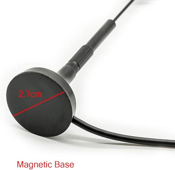 Vecys Antenna 4G LTE Adattatore Spina SMA 7 dBi Antenna 4G Esterna RG174 Cavo Magnetico Base 3 m Compatibile con Router Antenna 2G 3G 4G LTE Router Huawei ZTE Netgear Mobile Hotspot Aircards LTE