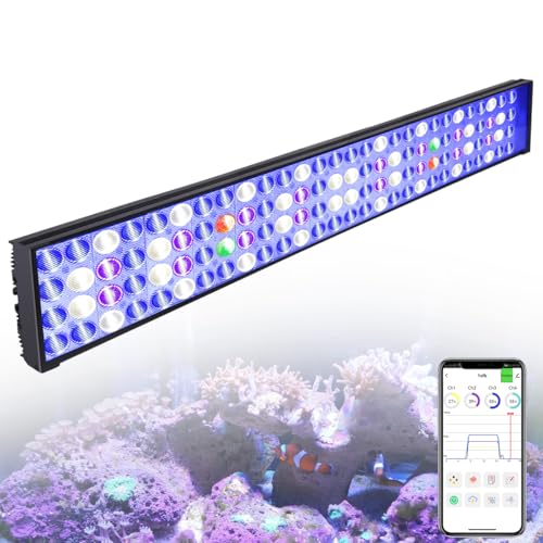 Lampe LED marine à spectre complet programmable pour la croissance des coraux