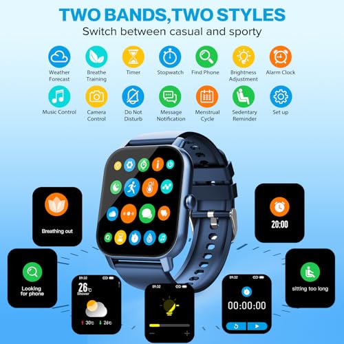Aptkdoe-Reloj-Inteligente-Mujer-Hombre-185-Smartwatch-con-Llamada-Bluetooth-Impermeable-IP68-Pulsera-Actividad-con-112-Modos-Deporte-Monitoreo-de-SuenoPulsometroPodometro-Azul