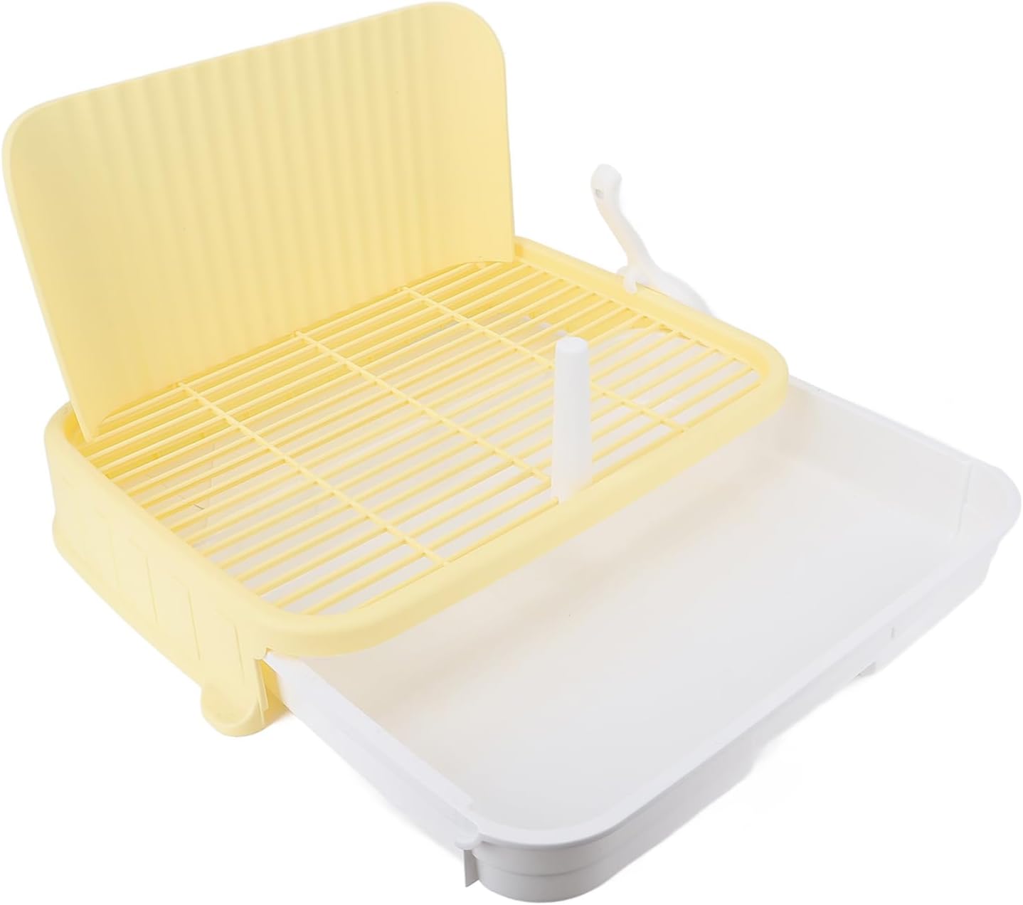 Dioche Pet Potty Training Large Dog Training Toilet with Peeproof Wall for Easy Cleaning and Leakproof Design; Sturdy Structure; Puppy Toilet Tray (Yellow)