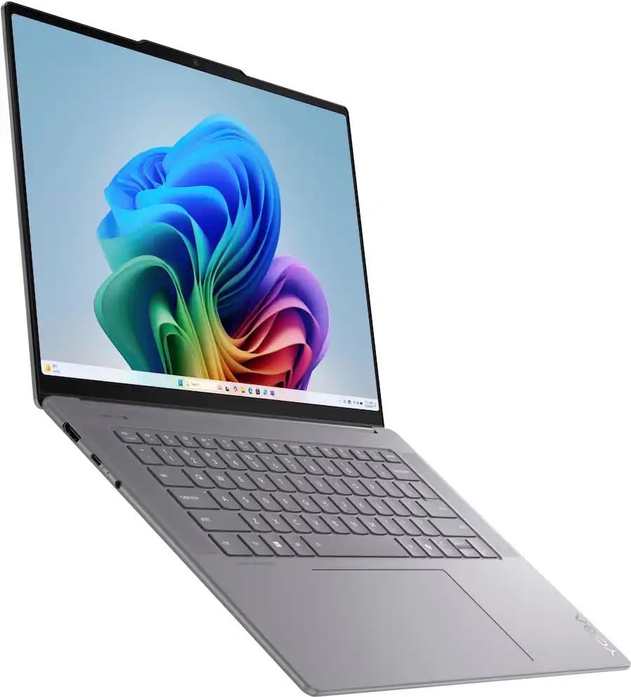 Image of Lenovo Yoga Slim 7i Aura Edition Copilot+, 15.3 inch WUXGA 120Hz Touch, Intel Core Ultra 7 256V, 16GB LPDDR5X RAM 2TB SSD, WiFi7, 5MP RGB+IR Cam, Backlit KB, Win11, Luna Grey, 2TB USB Drive, W /GaLiMu