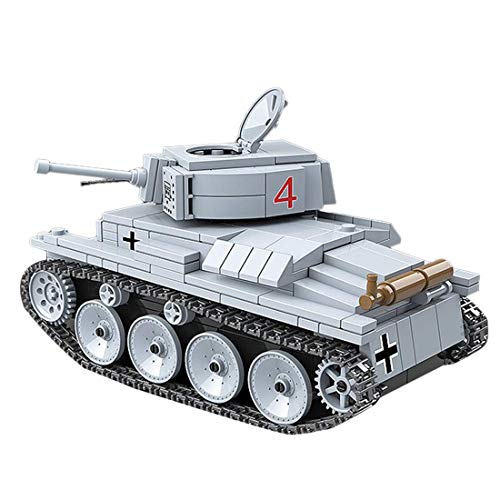 QIXIAOCYB XSuper Technischer Panzer 535 Teile DIY Militärthema Baustein Deutschland LT-38 Leichte Tank Bricks Modell – Bild 3