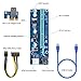 PCI-E Riser Mining Card, Dr.meter VER 006C 16x to 1x Powered Riser Adapter Card w/60cm USB 3.0 Extension Cable & MOLEX to SATA Power Cable GPU Riser Adapter (PCI-E-1 Pack)