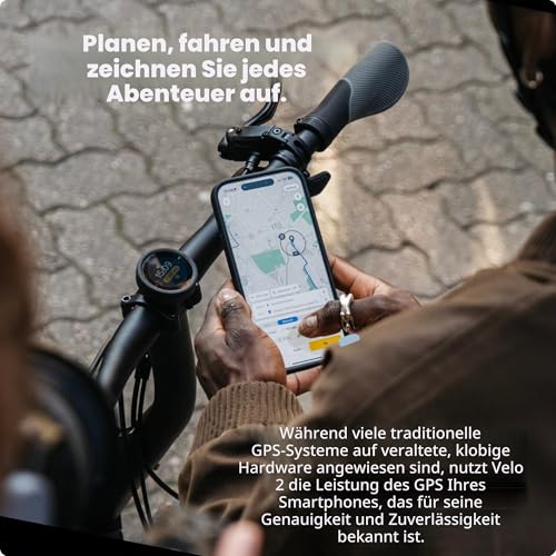 Beeline Velo 2 Navigationsgerät Ø46,4mm für Fahrrad + universelle Lenkerhalterung | Fahrrad Navigation