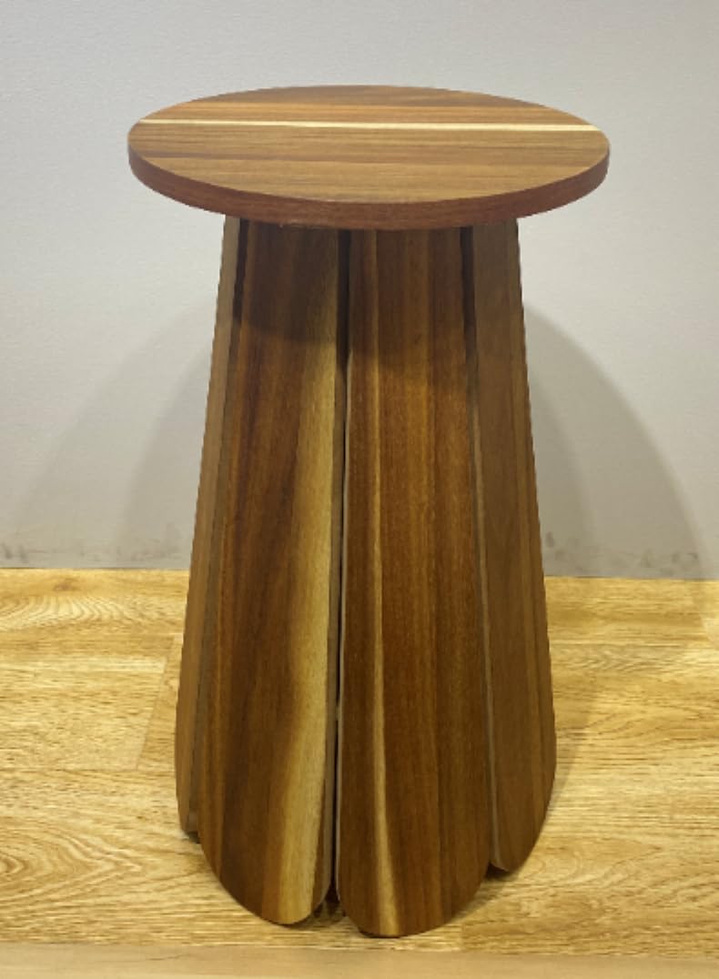 HOME DECO FACTORY, HD0350, Table d'Appoint D30 cm, Modèle Will, Collection Softness, Mobilier, Table Et Bureau, Console et Sellette, 30x55x30 cm, Marron | Bois d'ingénierie, table d'appoint Will, collection Softness, diamètre 30 cm, salon, marron