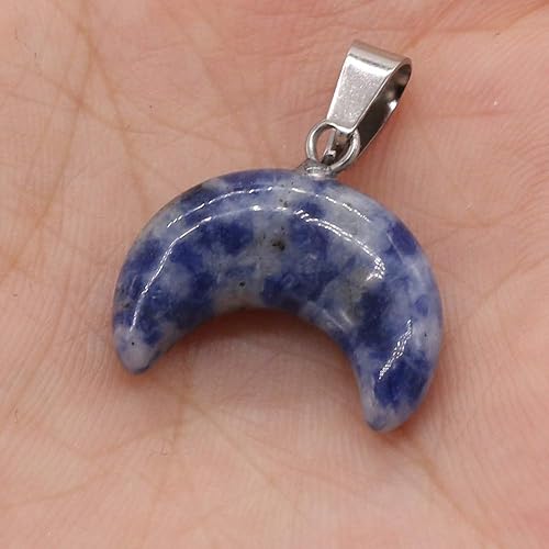 Miniatura 6 de Colgantes de piedra natural, colgantes de piedras preciosas para collar de fabricación de joyas de jade turquesa ágata cristal cuarzo piedras