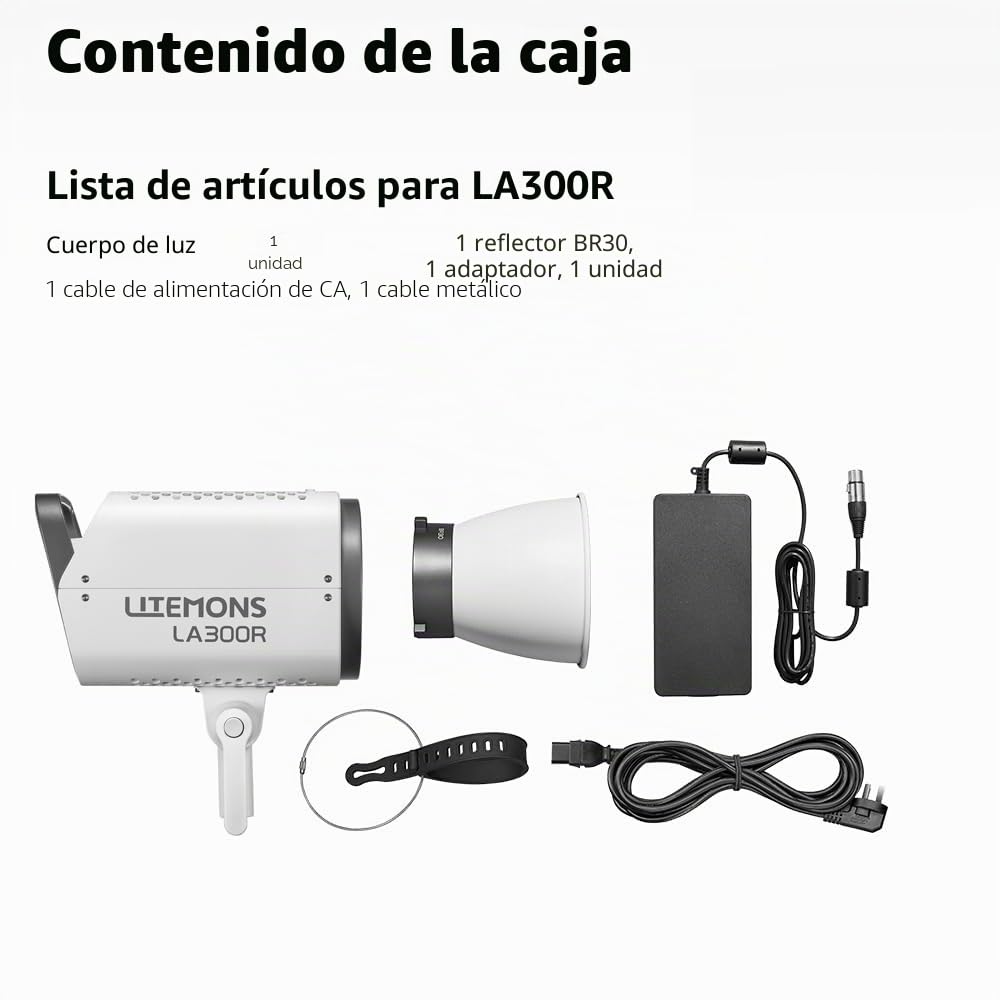Godox LITEMONS LA300R RGB COB Video Light Bowen Mount 1800K to 10000K CCT with GM Adjustment 94,700 lux @ 1m Standard Reflector Support APP Control