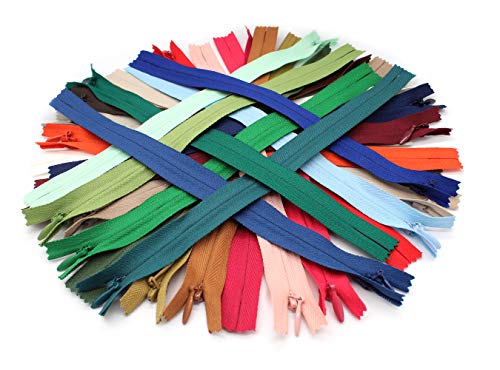 YKK® Unique Invisible Zipper Assortment of Colors YKK Conceal ~ Closed Bottom (Chose Your Own Size and Qty) (25 zippers, 23 inch)